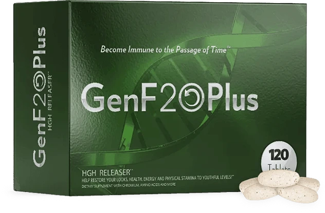 GenF20 Plus box, HGH Releaser, 120 enteric-coated tablets, from the seller's materials