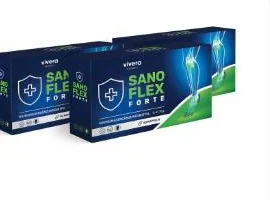 Drei Packungen Sanoflex Forte nebeneinander, wie der Shop das Dreierpaket zeigt