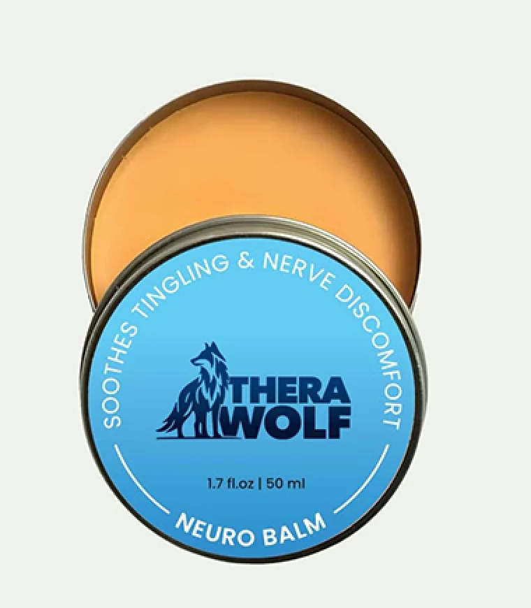 TheraWolf NeuroBalm tin, the seller's own product packshot