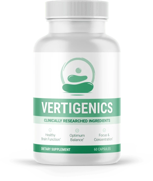 Vertigenics capsule bottle, the seller's product render